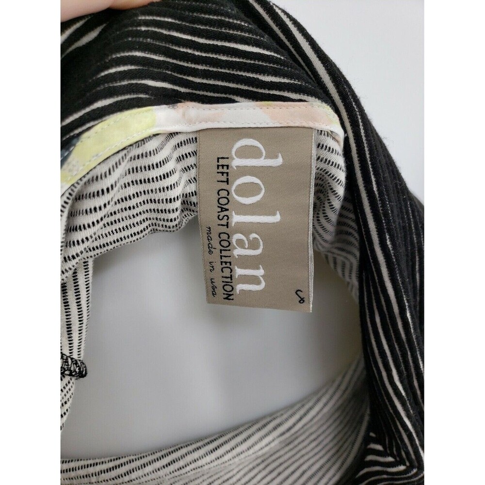 Dolan Left Coast Anthropologie Black Ribbed Stripe Cowl Neck Sweater Top Sz S - Picture 4 of 4